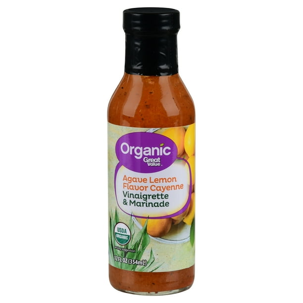 Great Value Organic Agave Lemon Flavor Cayenne Vinaigrette and Marinade