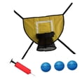 thumbnail image 2 of Accesorio de aro de baloncesto para trampolín, portería de baloncesto universal con 3 minipelotas y 1 bomba para la mayoría de los trampolines para Bola azul, 2 of 8