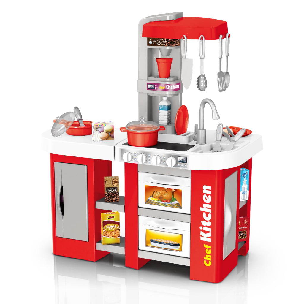 Details about   Kids Kitchen Playset With All The Sights And Running Water Sounds Of Kitchen 