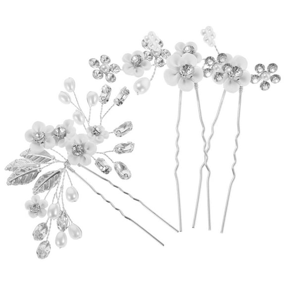 OUNONA 1 Set Bridal Hair Pins Set Wedding Hair Accessories for Brides Bridesmaids Rhinestone Imitation Pearl Hairpin and Hair Comb Bride Hair Decor