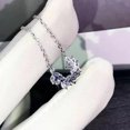thumbnail image 4 of ORLOV DIAMONDS Cluster Women Necklace 2Ct Pear Cut Moissanite 14K White Gold Plated 18", 4 of 4
