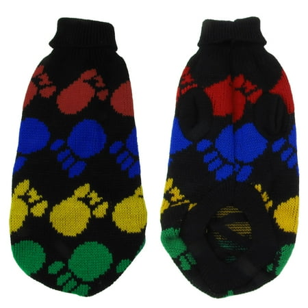 - Unique Bargains Winter Hand Knit Yorkie Dog Clothing Pet Puppy Sweater Multicolor Size S