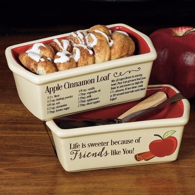Abbey Press - Loaf Pan-Mini-Friends/Apple Cinnamon Recipe w/Wooden Spoon
