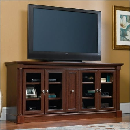 Cherry Rectangular Credenza - Pemberly Row Credenza in Cherry