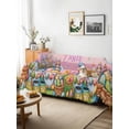 thumbnail image 3 of Easter Gnomes Bunnies Couch Cover, Spring Easter Eggs Floral Pink Wood Sofa Cover Blanket for 1 Seat Cushion, Sectional Sofa Slipcover Furniture Protector for Living Room Bedroom 71''x91'', 3 of 9