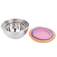 thumbnail image 4 of Food Storage Bowl,5pcs/set Stainless Steel Mixing Food Storage Container Mixing Bowls Best in its Class, 4 of 14