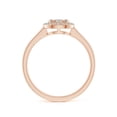 thumbnail image 2 of ANGARA Natural Composite Diamond Halo Ring with Milgrain in 14K Rose Gold for Women (Size-3mm| Color-K| Clarity-I3) | April Birthstone, Anniversary, Jewelry Gift for Women | Natural Diamond Ring, 2 of 8
