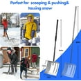 thumbnail image 7 of Yeyebest Snow Shovel for Car Driveway  Outdoor, 53/66 inches Extensible Long Handle with 16 inches Aluminium Alloy Wide Blade, 7 of 7