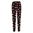 thumbnail image 4 of Fiaer Womens Leggings Christmas Stretchy Tights Pants Plus Size Snowflakes Cute Graphic Slim Fit Trousers Black S, 4 of 4