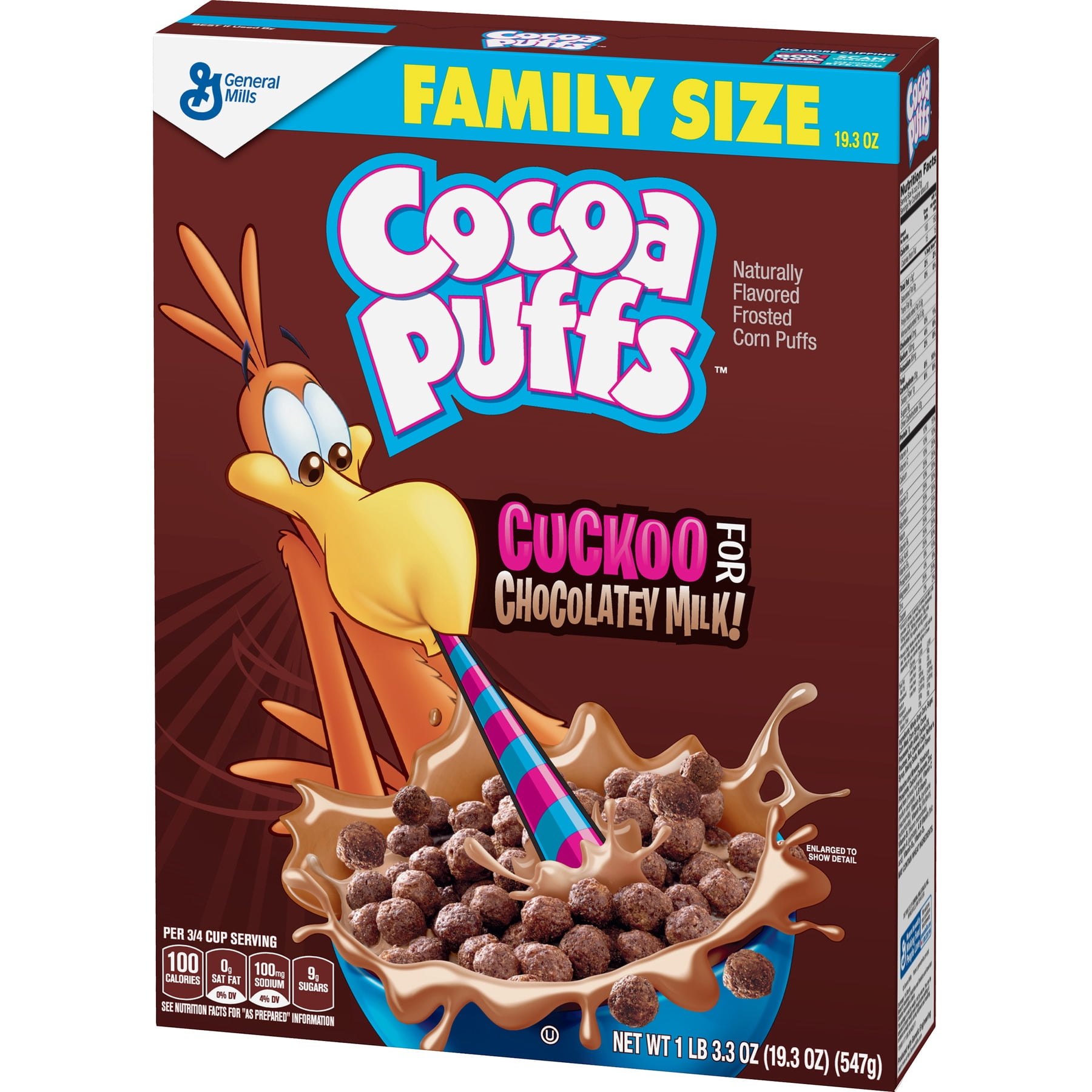 Cocoa Puffs, Chocolate Breakfast Cereal with Whole Grains, 19.3 oz
