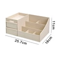 thumbnail image 2 of Organizador de escritorio de maquillaje, caja de almacenamiento de cosméticos con cajón, tocador elegante y chic, almacenamiento en encimera para cosméticos, se adapta a pinceles, sombras de ojos,, 2 of 5