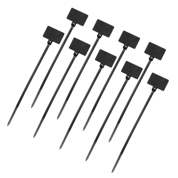 Uxcell 100 Pcs Etiquetas de Marcador de Cable, Etiquetas de Brida de Nylon de 6.3 Pulgadas Escriturables, Etiquetas de Alambre Autolock para Organización y Marcado, Negro
