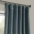 thumbnail image 2 of HPD Half Price Drapes London Blue Heritage Plush Velvet Room Darkening Curtains for Bedroom & Living Room Curtains (1 Panel), Window Curtains 96 inches long, Rod Pocket Curtains & Drapes, 50W X 96L, 2 of 6