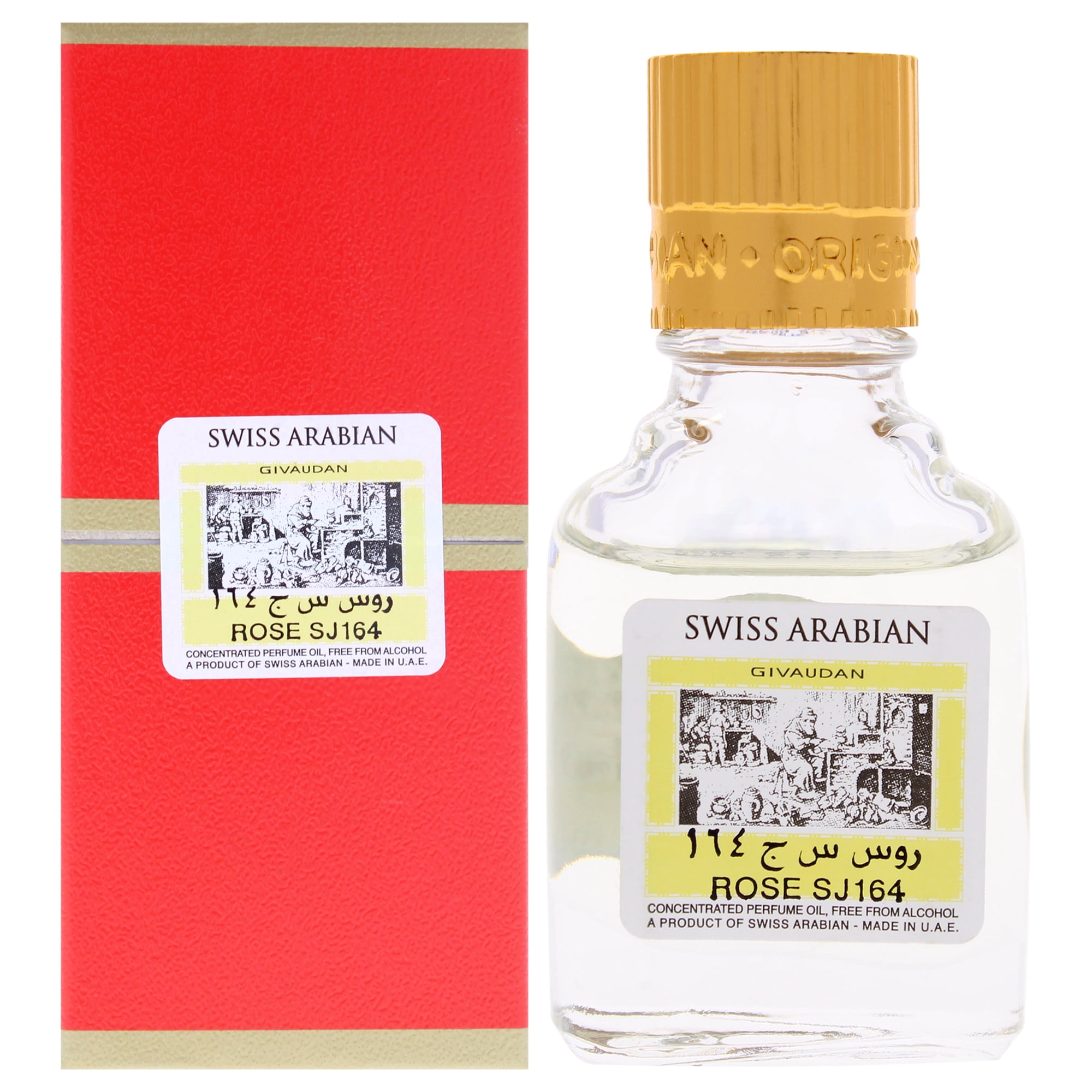 Swiss Arabian Rose Malaki Perfume Oil 0.84 oz, Long Lasting