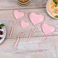 thumbnail image 6 of TEHAUX Pink Heart Shaped Cake Toppers for Decoration Made of Plastic Ideal for Parties and Celebrations 24pcs, 6 of 8