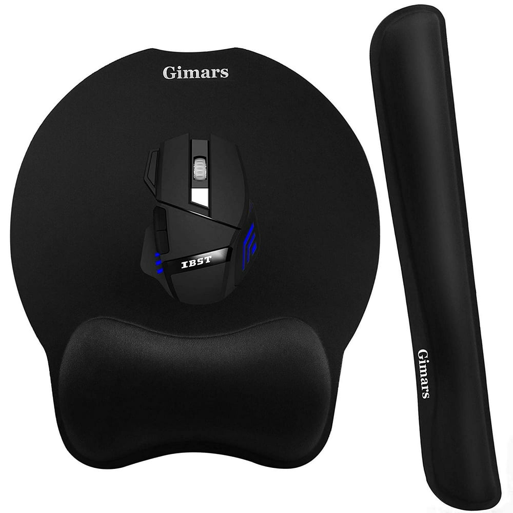 Gimars Gel Mouse Pad Wrist Rest and Palm Rest, Memory Foam Non Slip Mouse Pad and Keyboard Wrist