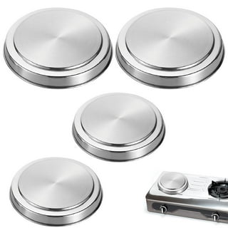 Mainstays Stove Burner Covers, 4 Piece Set, Stainless Steel