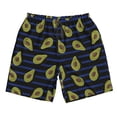 thumbnail image 3 of Uemuo Avocado Pattern Men's Swim Trunks Hawaiian Beach Bathing Suit Swimsuits Beach Quick-Dry Shorts with Pockets-XX-Large, 3 of 9