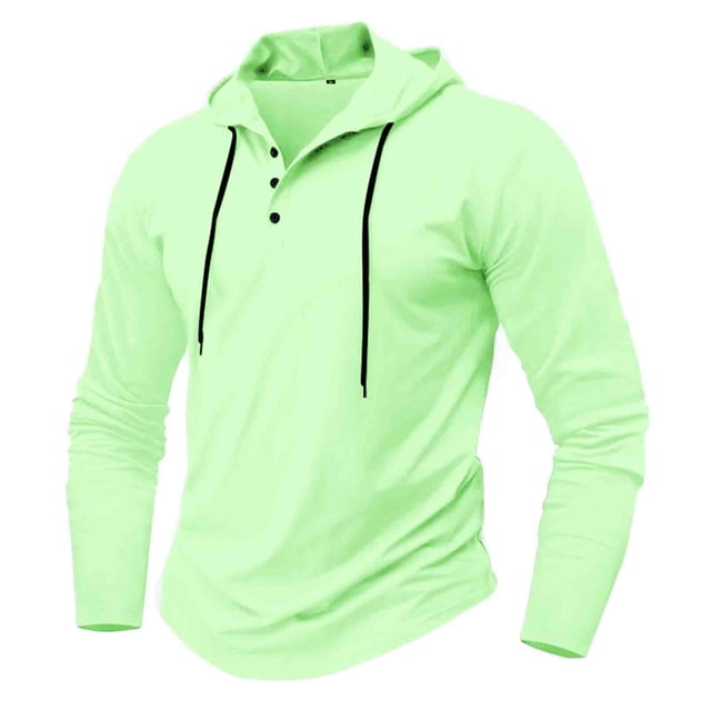 pstuiky camisas de hombre de manga larga, Sudadera informal de manga larga con cuello redondo y botones para hombre top de hombre s