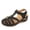 Black, variant on Summer Women's New Large Size Flower Rhinestone Bowhead Hollowed-out Paste Buckle Casual Beach Sandals Summer Sandals for Women Red 38
