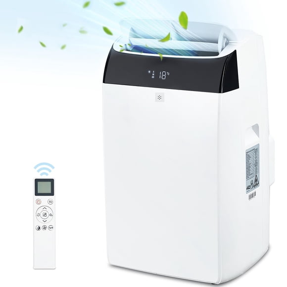 Portable Air Conditioner 3 in 1, 14000 BTU(ASHRAE) with Remote Cool & Dual Motors & Auto Swing, 10200 BTU (SACC), Dehumidifier & Fan Modes For Home Up To 750 Sq.Ft