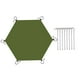 thumbnail image 5 of Estera de suelo para tienda de campaña hexagonal con huella, lona multiusos para protección solar y camping con 6 estacas para carpa, 5 of 9