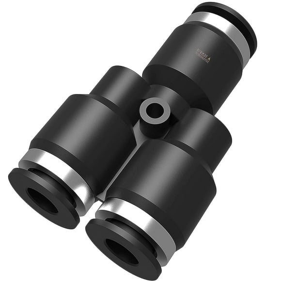 Utah Pneumatic Raccords à Raccordement Poussoir 3/8 avec Répartiteur d'Air Raccords de Ligne d'Air Raccords Pneumatiques de Tuyau d'Air Rapide Lot de 10