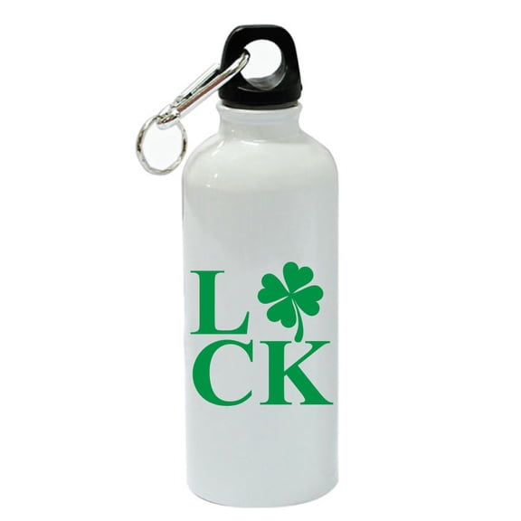 Luck Irish White Aluminum Sports 20 oz Water Bottle