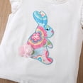 thumbnail image 2 of Shadoumai Easter Outfits for Toddler Girls 5t Cartoon Bunny Easter Day Lightweight Crop Tops and Shorts Set Cute 2 Piece Outfits, 2 of 8