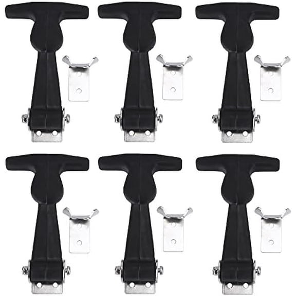 6 PCS Rubber Flexible Hasp T-Handle Draw Latches