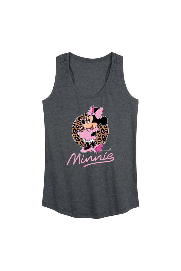 Mickey & Friends - Minnie Leopard Print - Women's Racerback Tank Top
