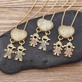 thumbnail image 2 of Colección infantil de 18 piezas, collar con colgante de oro real de 18 quilates con baño de galvanoplastia para niños y niñas, individual, dos, tres, 2 of 6