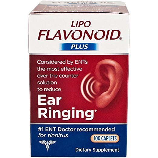 4 Pack Lipo Flavonoid Plus Ear Health Caplets, For Ear Ringing, 100 Count Each