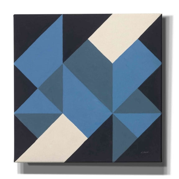 Epic Graffiti 'Triangles I' by Mike Schick, Giclee Canvas Wall Art, 12"x12"