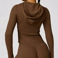 thumbnail image 2 of Camiseta con capucha de secado rápido para Yoga, camiseta de manga larga para entrenamiento y Yoga, camiseta ajustada para gimnasio y Fitness, camisetas deportivas para correr, 2 of 5