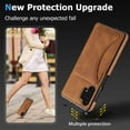 thumbnail image 3 of Dteck Galaxy A42 5G Case Shockproof Card Holder Wallet Protective Cover with Card Slot and Slim Purse Leather Case for Samsung A32 5G (Brown), 3 of 6