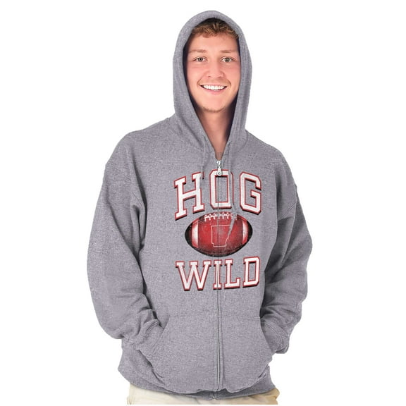 Arkansas Hog Wild AR Gameday Pride Unisex Fleece Graphic Zip Up Hoodie Brisco Brands 2X