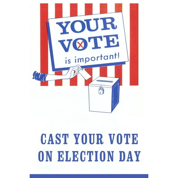 Art.com Your Vote is Important Poster Art Print, 16" x 24"