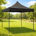 thumbnail image 3 of Carpa Toldo 2x2M Reforzado Plegable Impermeable Facil Armado Y Transporte para Jardín Casa Exterior Uso Rudo Acero Lona (Negro), 3 of 9