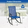 thumbnail image 2 of Gymax Ensemble de 2 Chaises Berçantes d'Extérieur pour Patio avec Tissu Respirant, 2 of 9