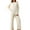 White solid color, variant on MecTo Women Pajamas Sets, Lady Oversize Comfy Solid Long-Sleeved PJ, 2 piece, Size M