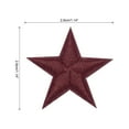 thumbnail image 2 of Uxcell Small 5Star Iron on Patches Embroidered Sew Patch Appliques Dark Wine Red 50Pcs, 2 of 7
