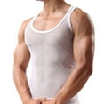 thumbnail image 2 of Seductiva Clothing Men's Mesh See-Through Tank Top Vest Summer Undershirt Semi See Thru Fitted Gym Workout Muscle Vest, 2 of 9