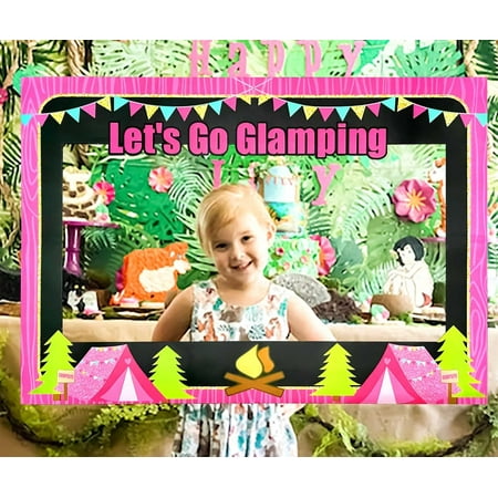 Let's Go Glamping Party Comparison Photo Frame Props - Girls Light Luxury Outdoor Party Party Decoration