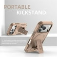 thumbnail image 5 of Magnetic Case for iPhone 17 Pro 6.3" Compatible with MagSafe, Invisible Kickstand, Rugged Shockproof Phone Cover,Gold,For iPhone 17 Pro, 5 of 7