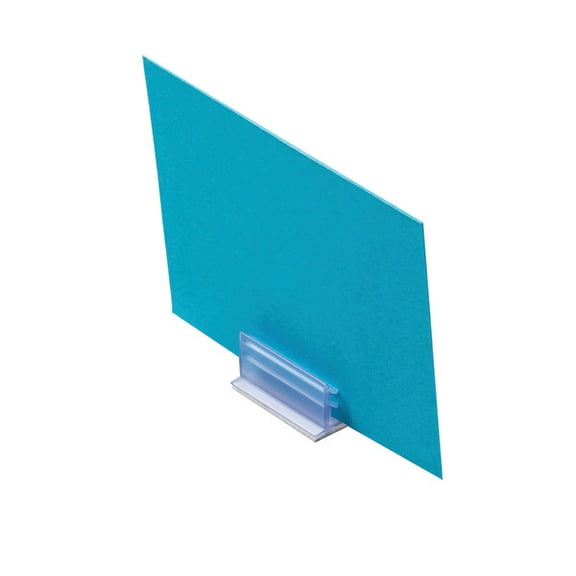 Deflect-O® SuperGrip® Sign Holder, 1/2"H x 1"W x 1/2"D, Clear, Pack Of 50