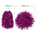 thumbnail image 2 of Cheerleading Pom Poms with Finger Holes Metallic Foil Cheering Hand Flower, Rose Red, 8 Pack, 2 of 6