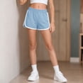 thumbnail image 2 of felwors Girls Athletic Shorts with Pockets Quick Dry Running Shorts Gymnastics Basketball Short for Teen Kids (7-8 Years,Light Blue), 2 of 5