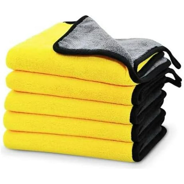 Toallas de Limpieza de Microfibra, Trapos de Limpieza Profesionales, Mágico Seco Con Toalla Superfina, Super Absorbentes y Suaves, Perfectas para Coche, Cocina, Vidrios, y Hogar