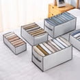 thumbnail image 2 of SharkTRUE Wardrobe Clothes Organizer, Foldable Closet Clothing Organizer with Handles, Divided Clothes Drawer, Closet Shelf Organizer Boxes, for Jean Sweater Shirt Pants Underwear Bra, 2 of 9